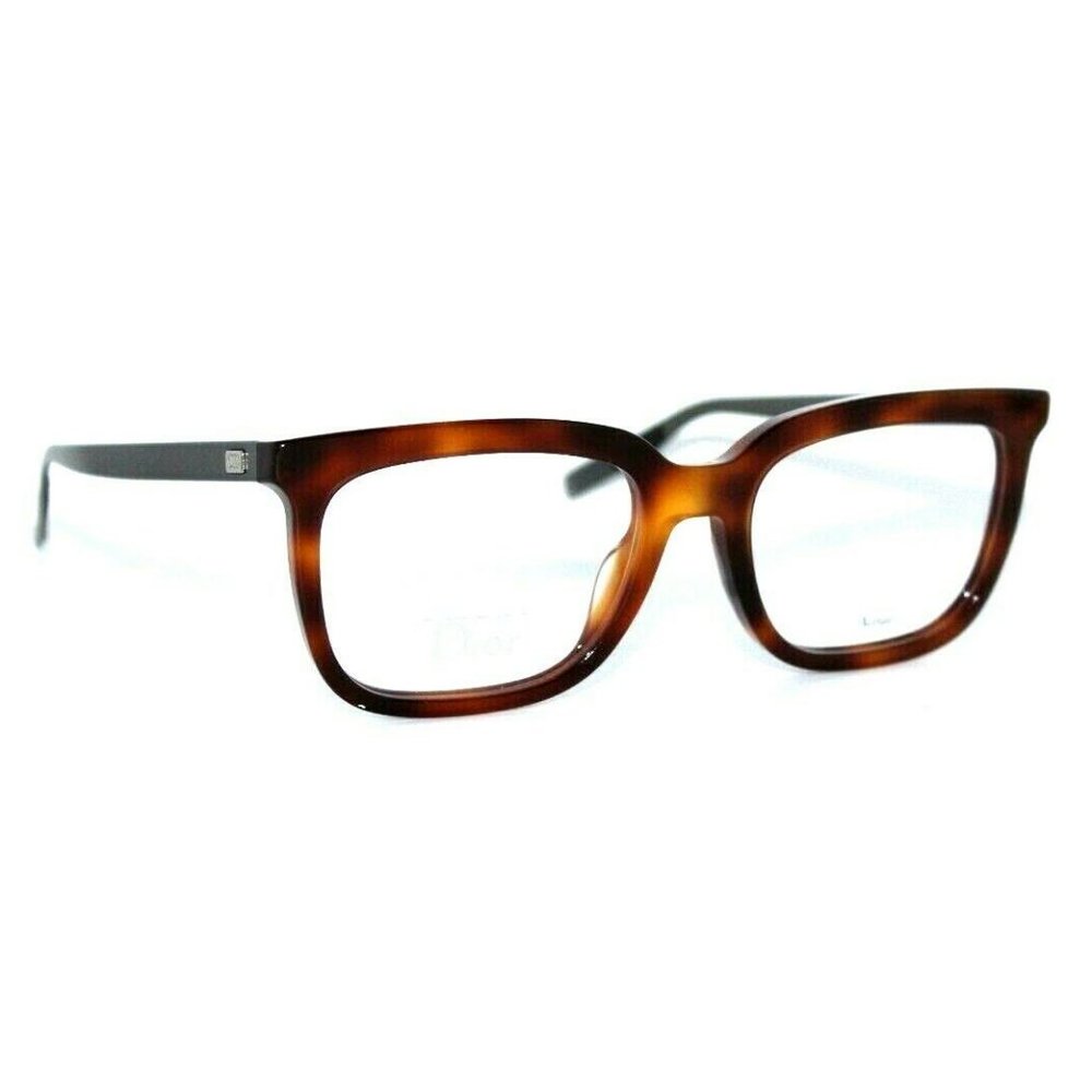 NEW DIOR HOMME BLACKTIE216F 8E2 HAVANA EYEGLASSES